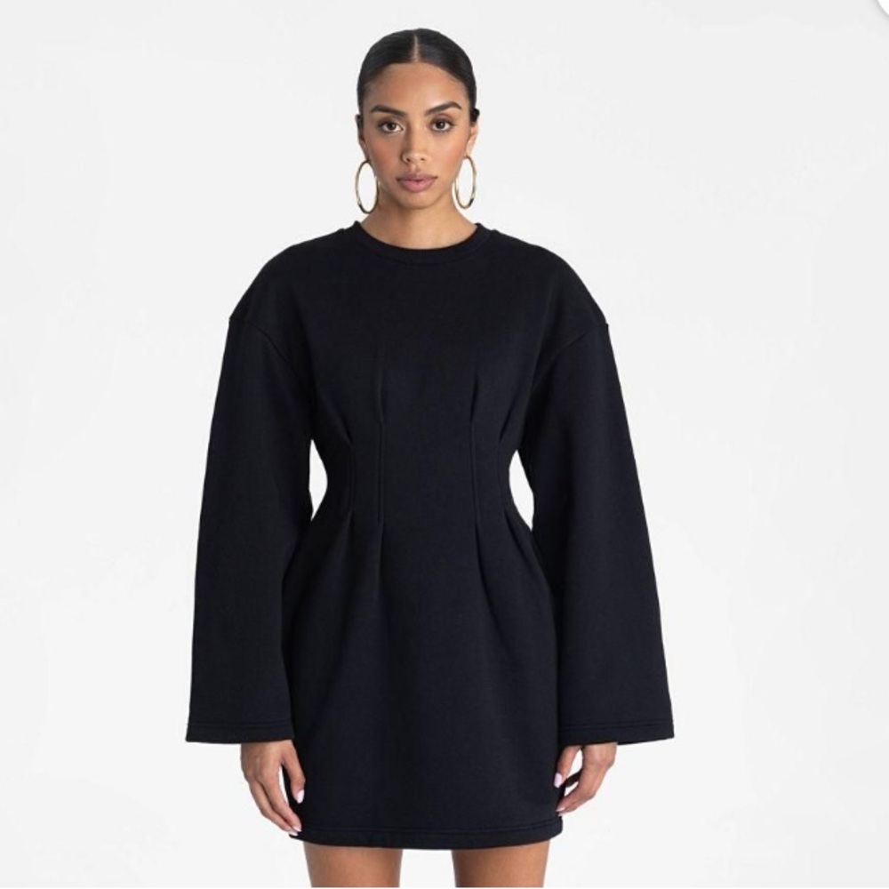 NWT KBB Kahlana  Black Sweatshirt Dress